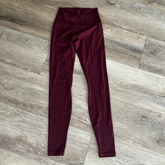 lululemon athletica Pants - LULULEMON Women's Wunder Train High-Rise Tight 28" In Red Merlot